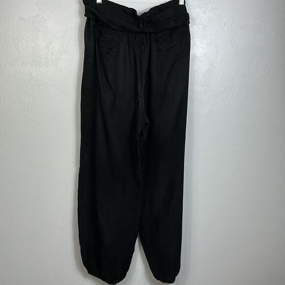 On The Road / Young Fabulous & Broke Satin Paperbag Pants Size M - Picture 5 of 11